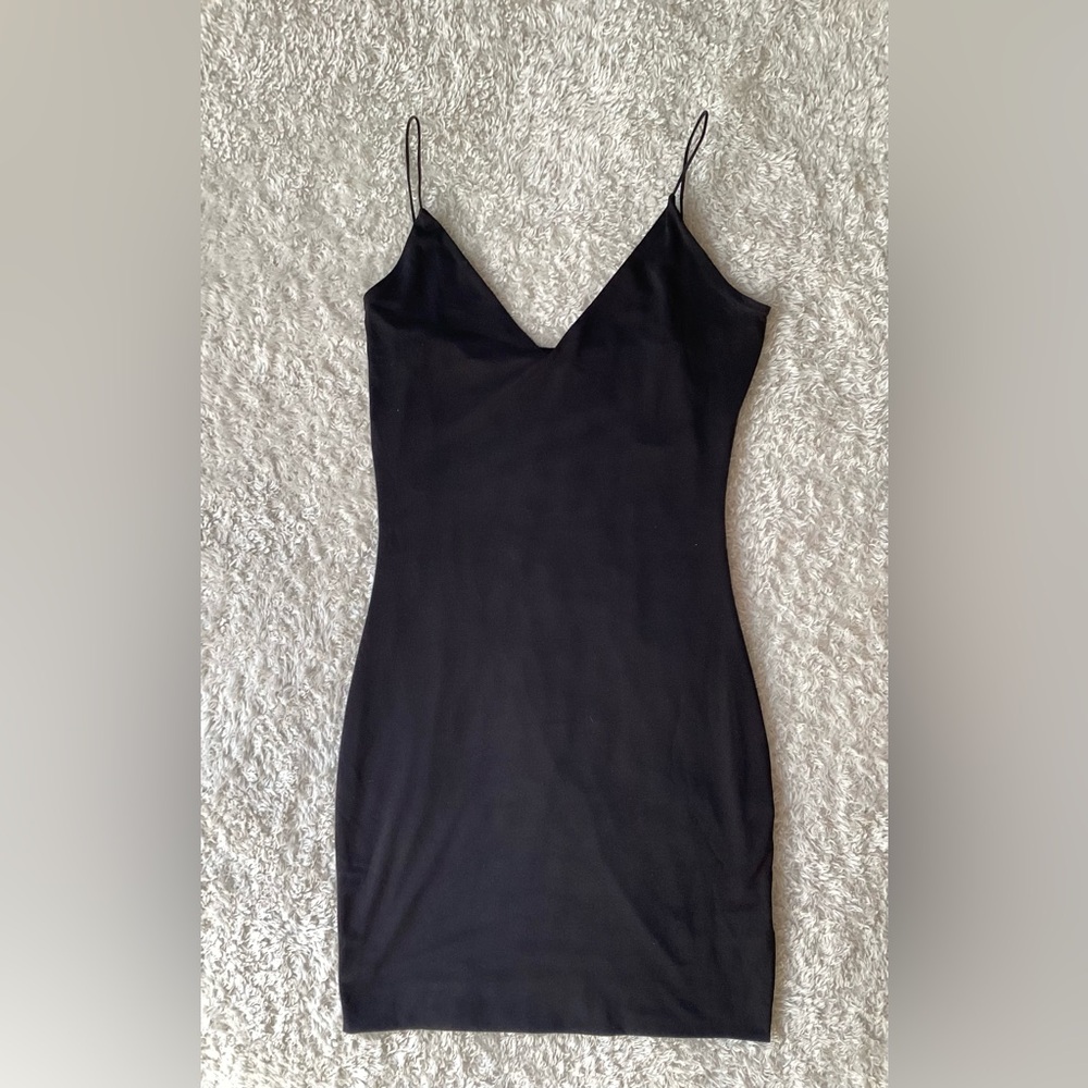 Elegant Black Spaghetti Strap Dress